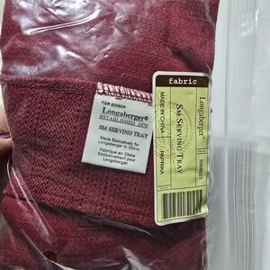 Longaberger Small Serving Tray Rectangle Basket Liner Paprika‎ NEW